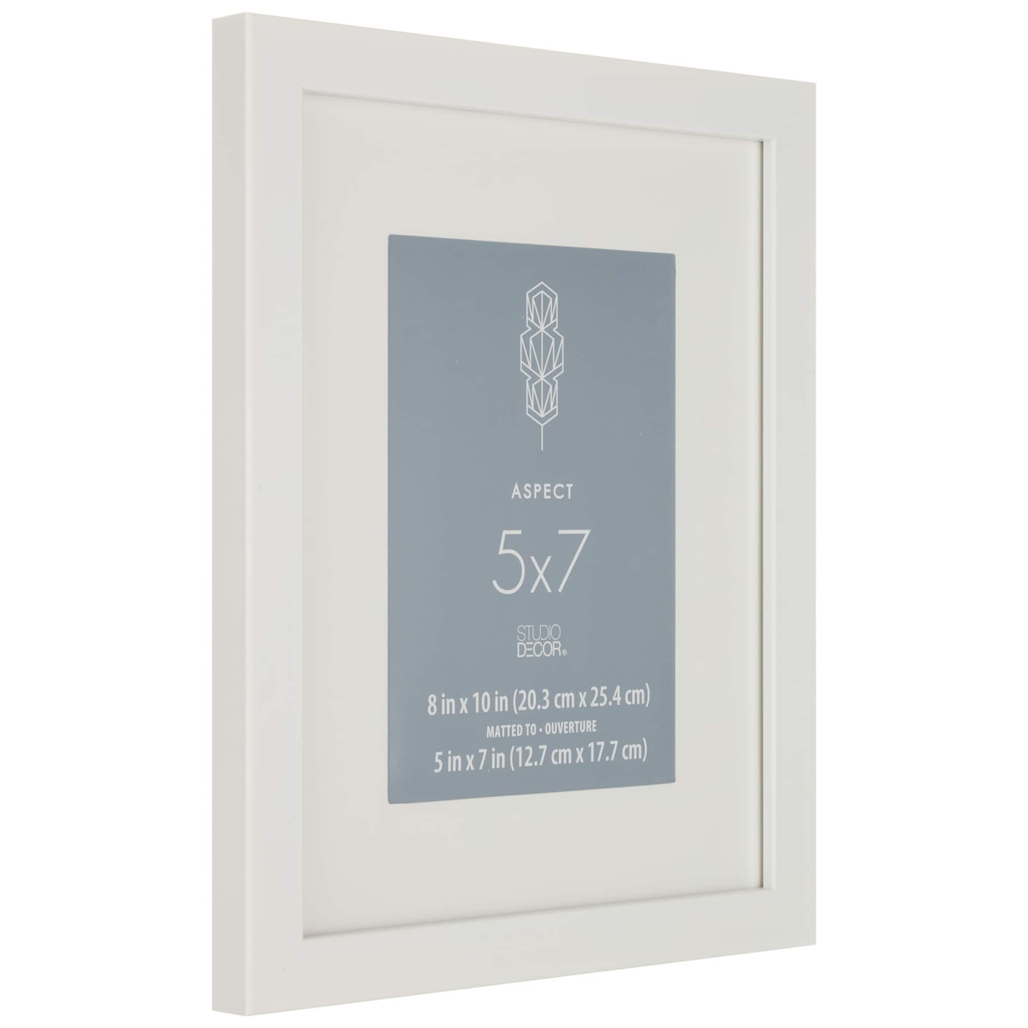 12 Pack: White 5" x 7" Narrow Frame With Mat, Aspect By Studio Décor®